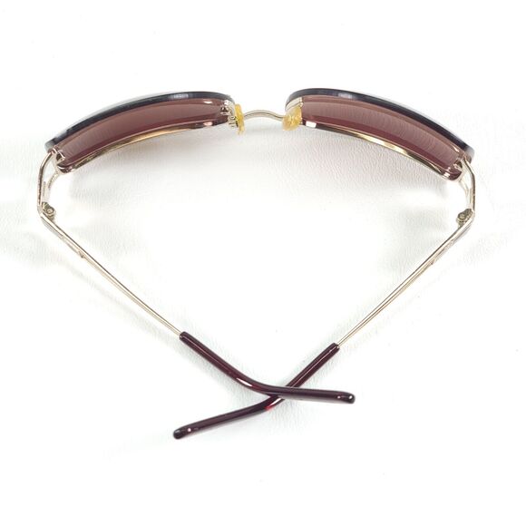 Womens Fashion Sunglasses Geometric Rimless Brown Gradient Lightweight Retro - Picture 6 of 7